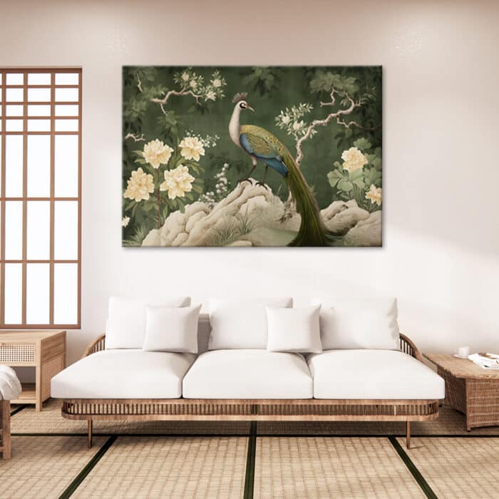 Obraz Deco Panel, Orientalny paw zielony img_2