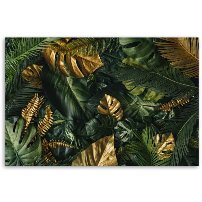 Obraz Deco Panel, Złote liście tropikalne img_3