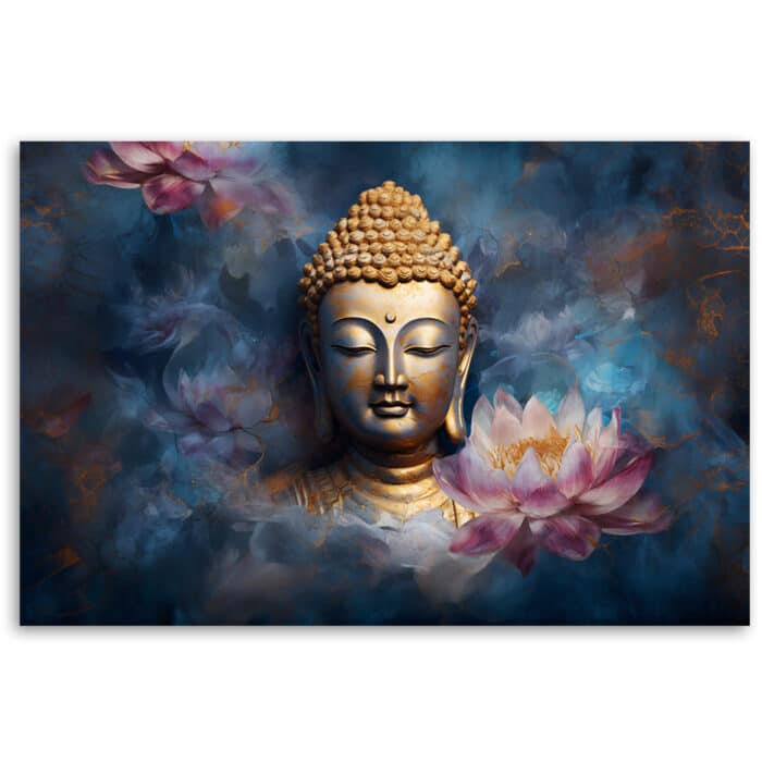 Obraz na płótnie, Budda i kwiaty zen img_3