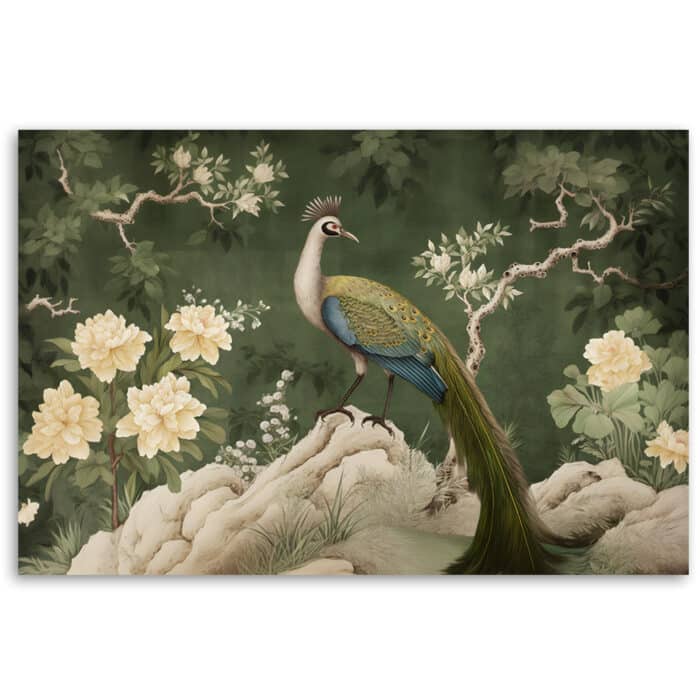 Obraz Deco Panel, Orientalny paw zielony img_3