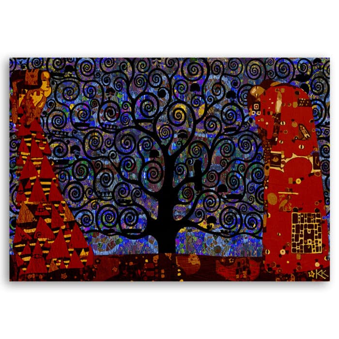 Obraz, Niebieskie drzewo życia abstrakcja img_3