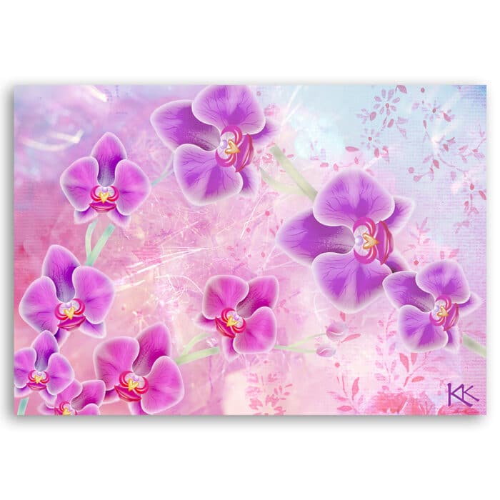 Obraz na płótnie, Orchidea Kwiaty Abstrakcja img_3