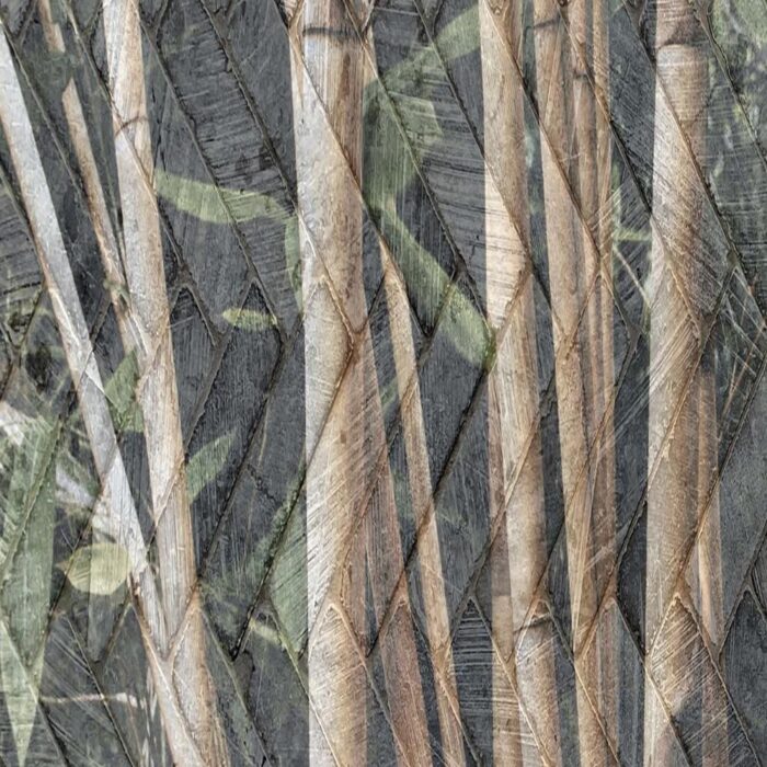 Parawan dwustronny korkowy, Bambusowe łodygi w brązie img_3