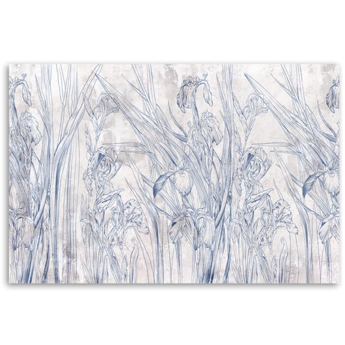 Obraz Deco Panel, Niebieskie kontury kwiatów img_3