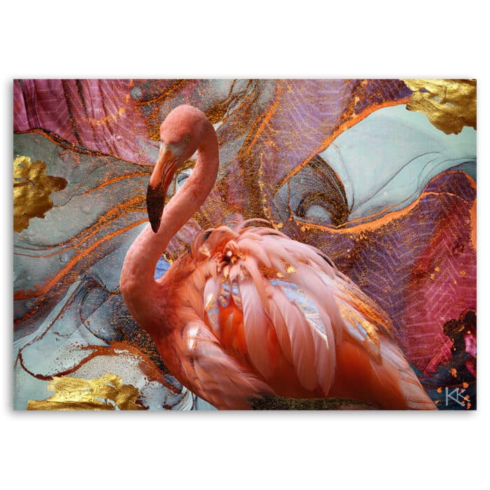 Obraz Deco Panel, Różowy flaming abstrakcja img_3