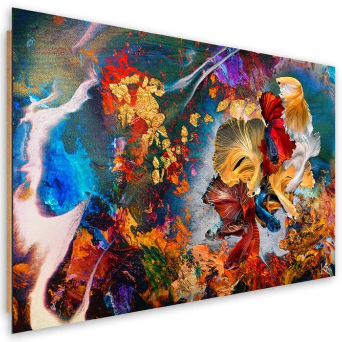 Obraz Deco Panel, Kolorowe ryby abstrakcja img_1