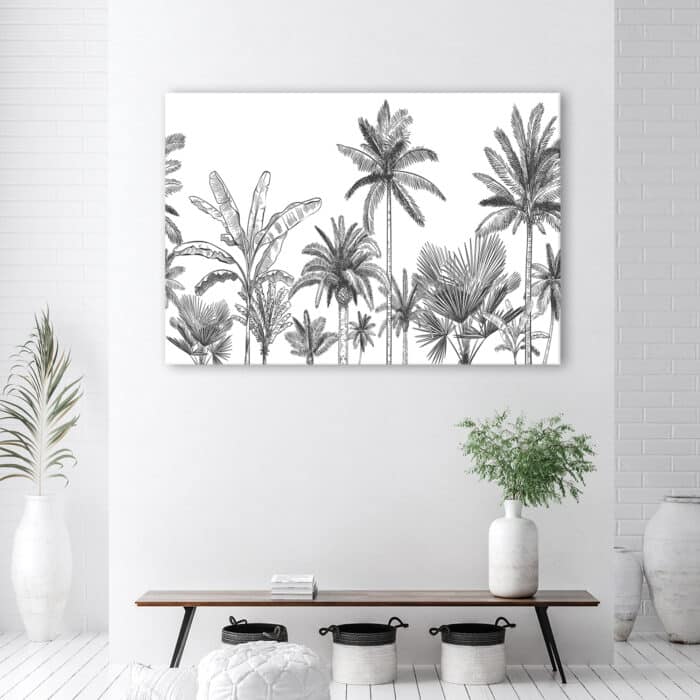 Obraz Deco Panel, Czarno białe palmy img_2