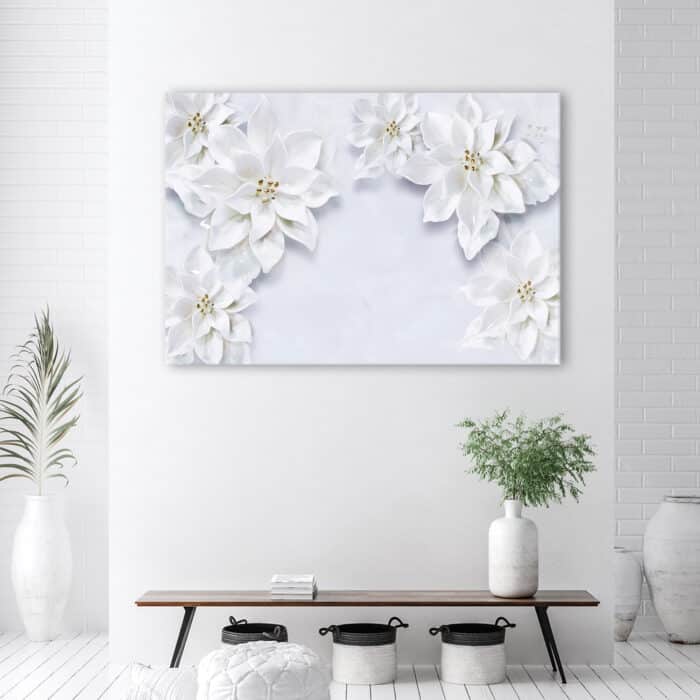 Obraz na płótnie, Śnieżno Białe Kwiaty Rośliny img_2