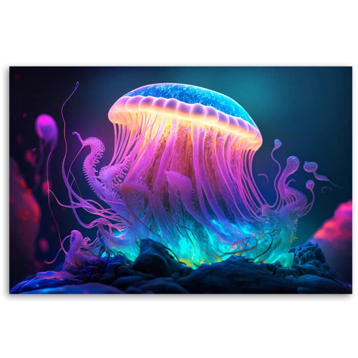 Obraz na płótnie, Neonowa meduza img_3