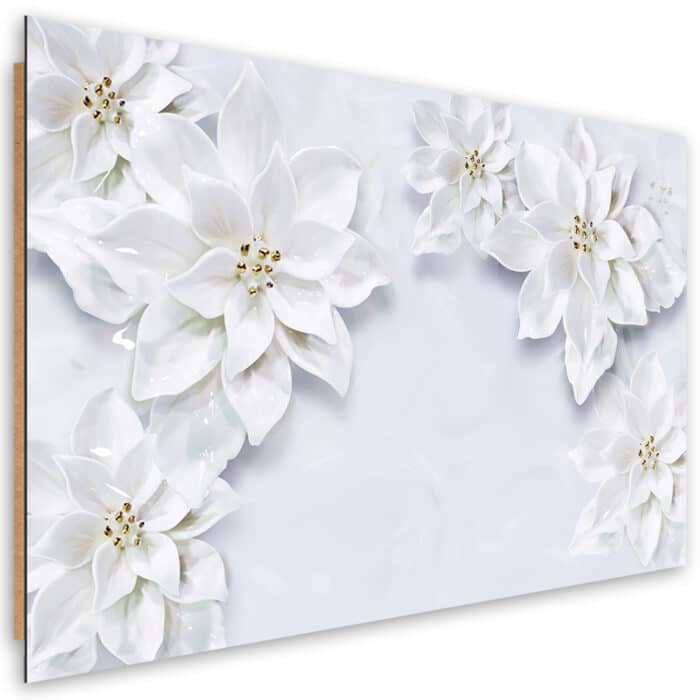Obraz Deco Panel, Śnieżno Białe Kwiaty Rośliny img_1