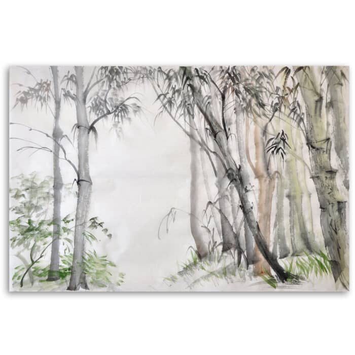 Obraz Deco Panel, Las szarych drzew malowany img_3