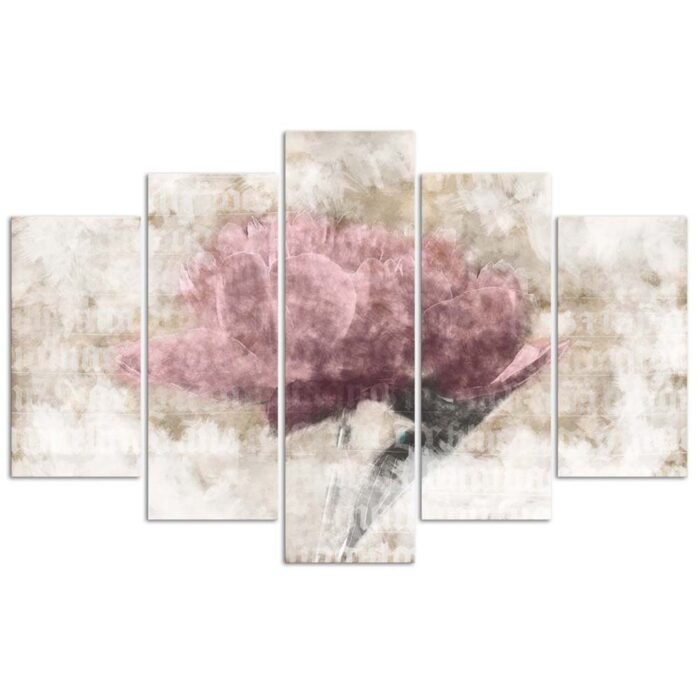 Obraz pięcioczęściowy Deco Panel, Pastelowy kwiat img_3