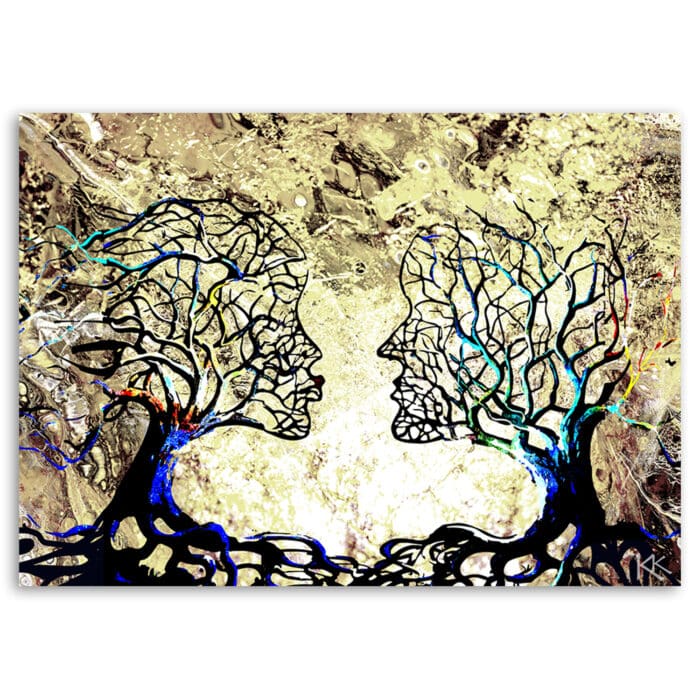 Obraz Deco Panel, Pocałunek drzewa miłość abstrakcja img_3